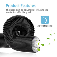Conducto Hon&Guan conectado a ventilador en uso, reduce vibración y ruido