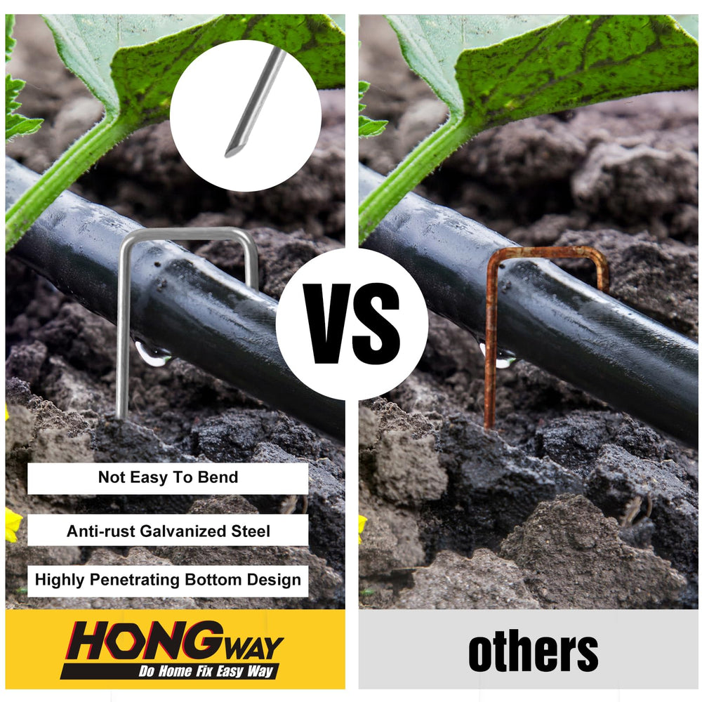 HongWay beveled tip detail for easy soil penetration and faster installation