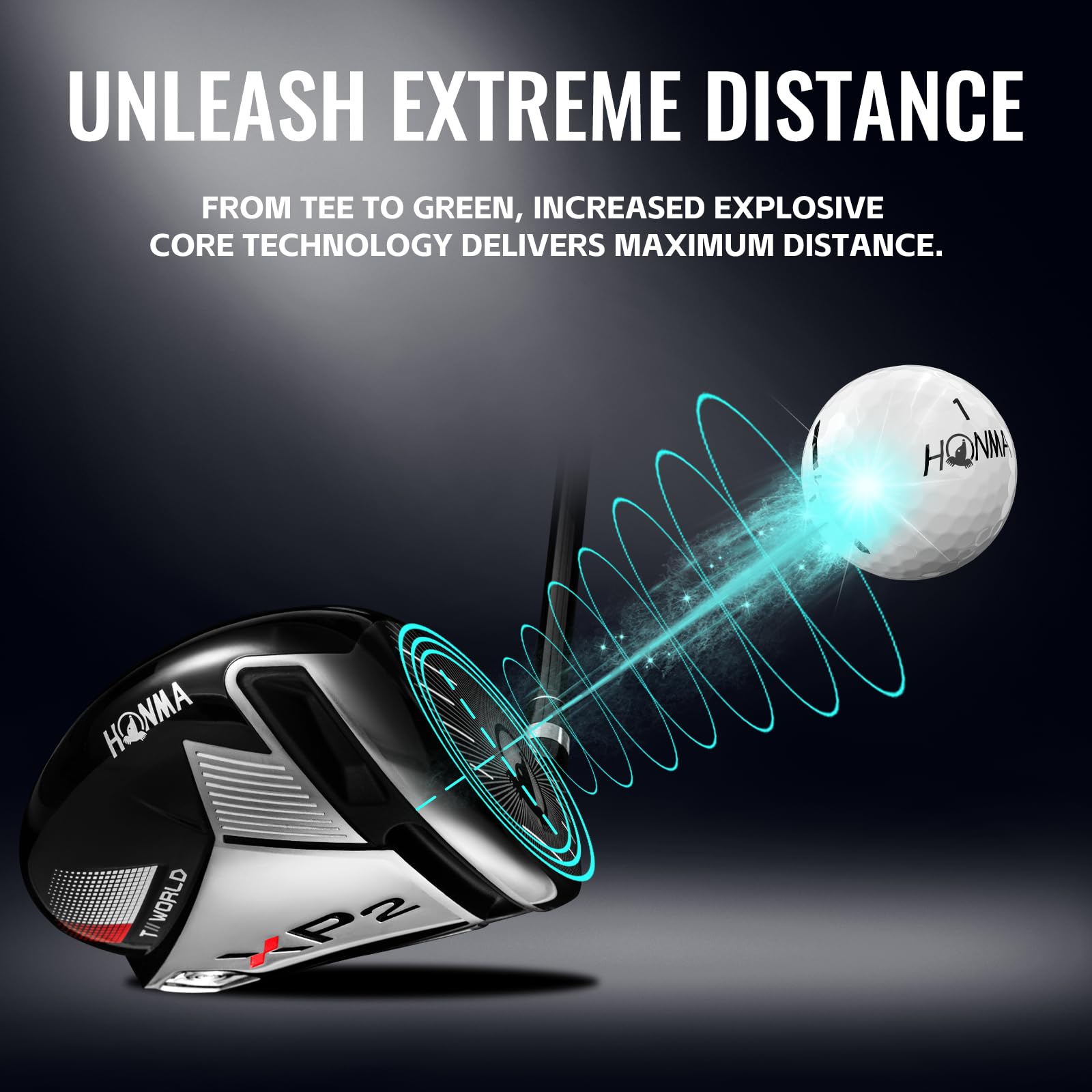 Honma D1 en golpe de drive evidenciando vuelo largo
