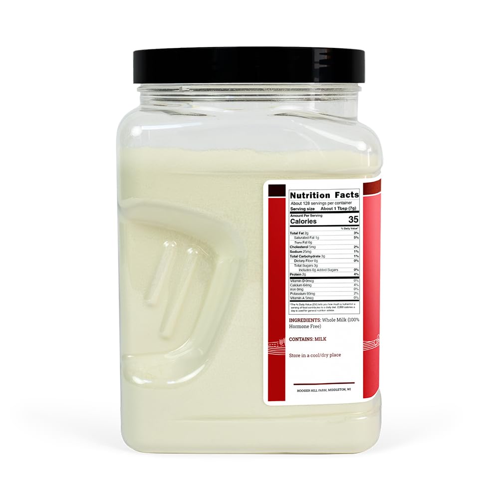 Hoosier Hill Farm comparación de tamaño del envase 2 lb para planificar almacenamiento