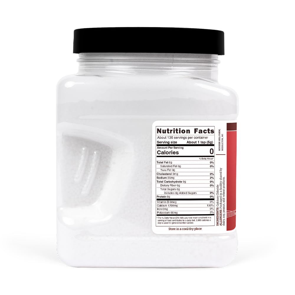 Hoosier Hill Farm etiqueta legible con instrucciones y datos del producto