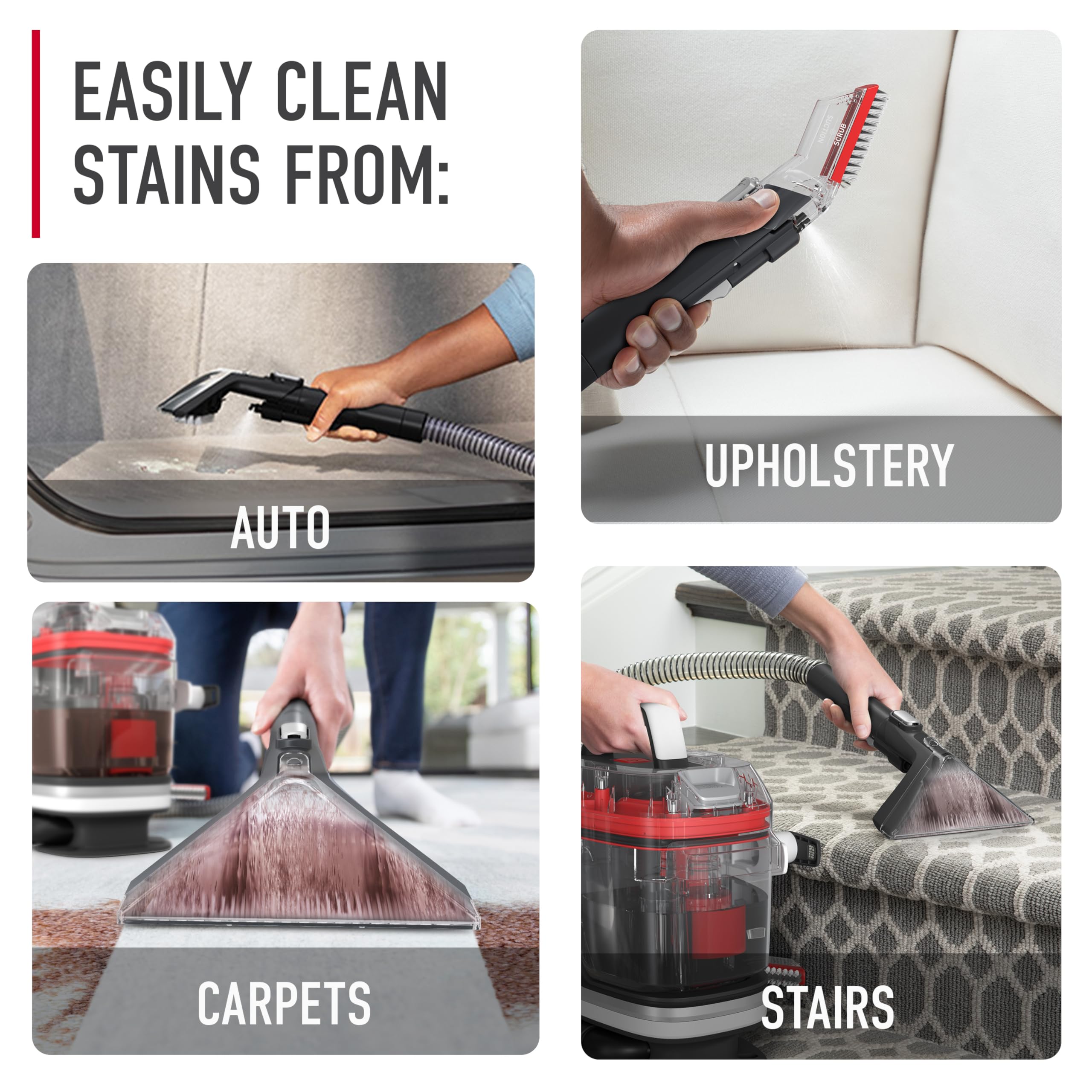 Hoover CleanSlate Plus depósitos dobles que mantienen agua limpia separada