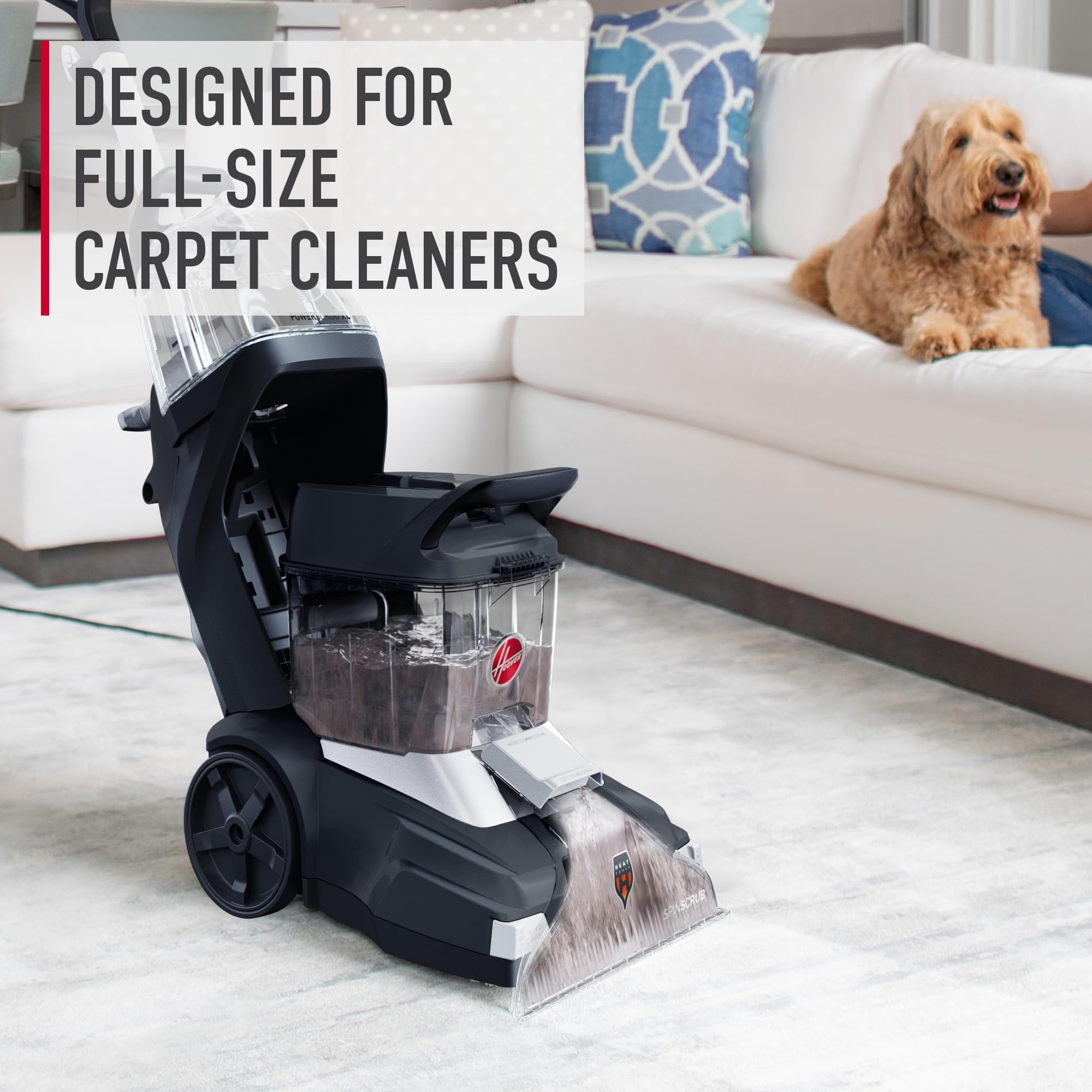 Hoover producto en sala limpia que transmite fragancia Ocean Breeze
