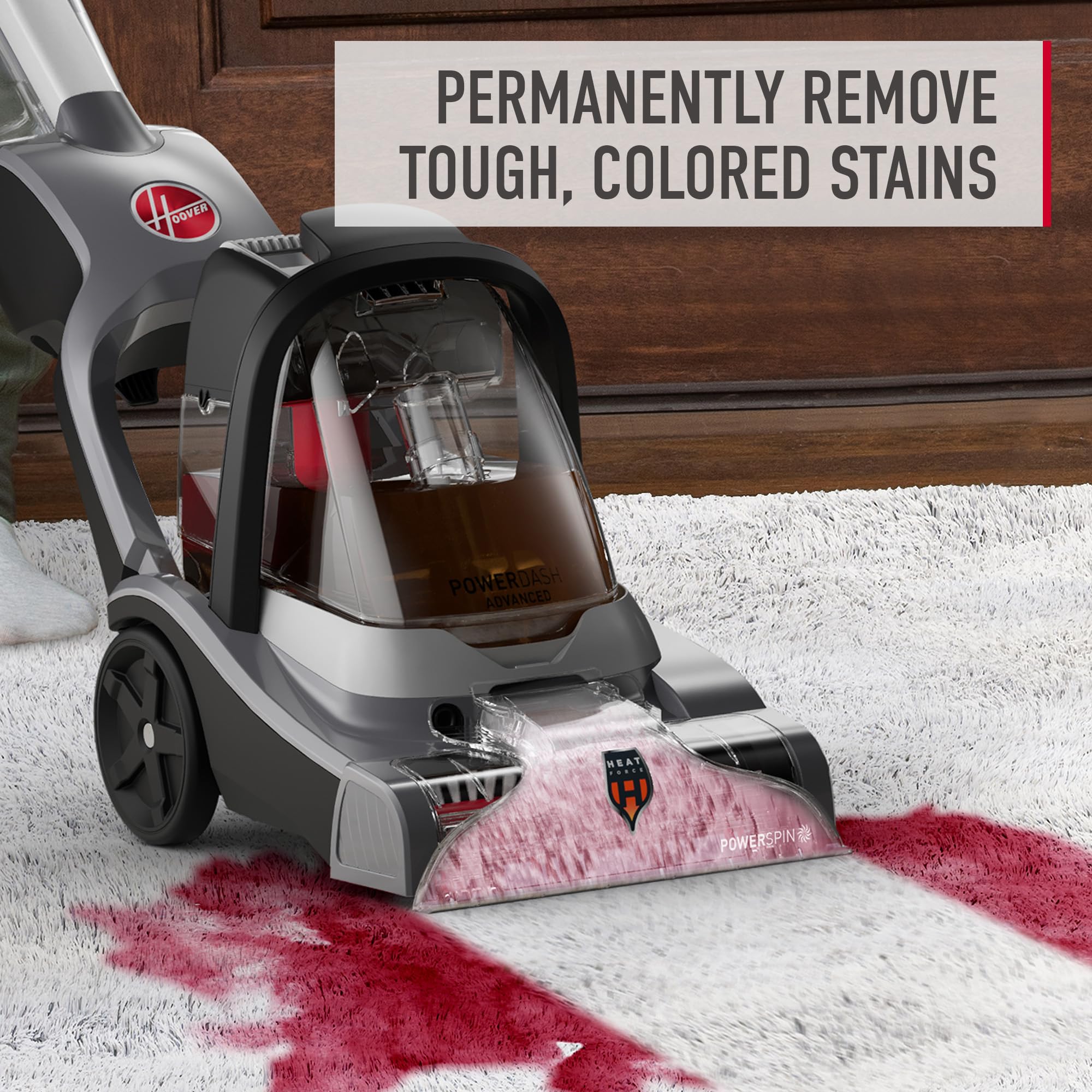 Hoover espuma y textura del líquido para eliminación efectiva de manchas