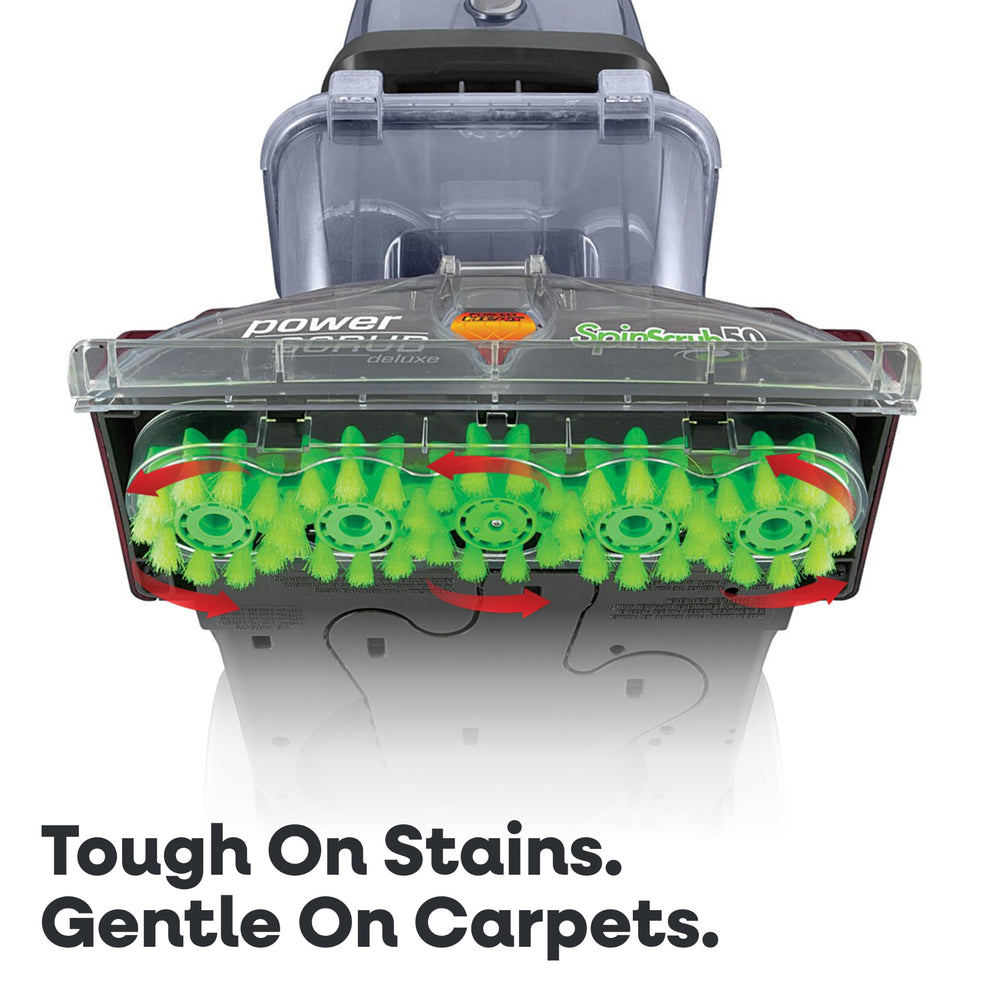 Hoover PowerScrub detalle HeatForce salida de aire caliente para secado rápido