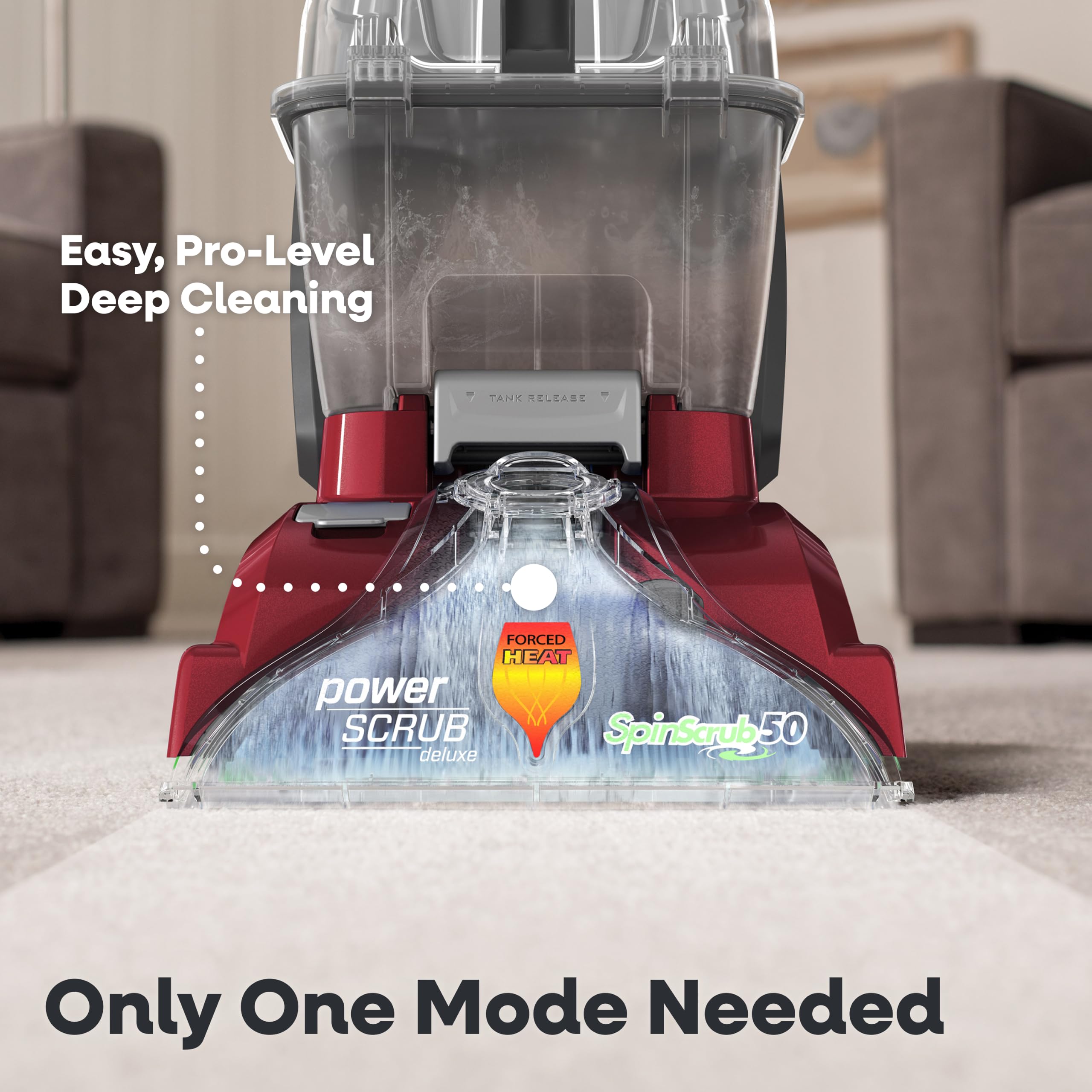 Hoover PowerScrub herramienta para mascotas eliminando manchas y olores persistentes