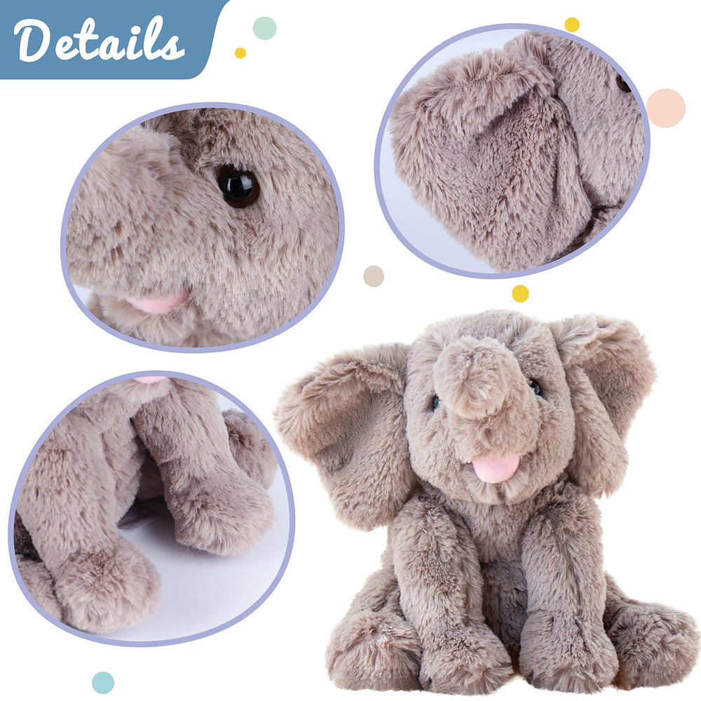 Hopearl elefante sentado estable gracias a relleno con partículas