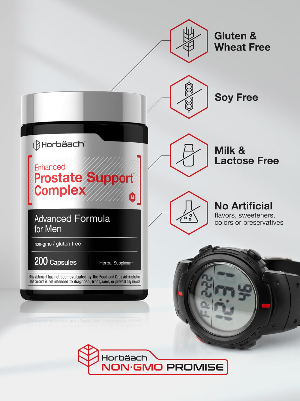 Horbäach cápsula en mano para comparar tamaño y dosificación práctica