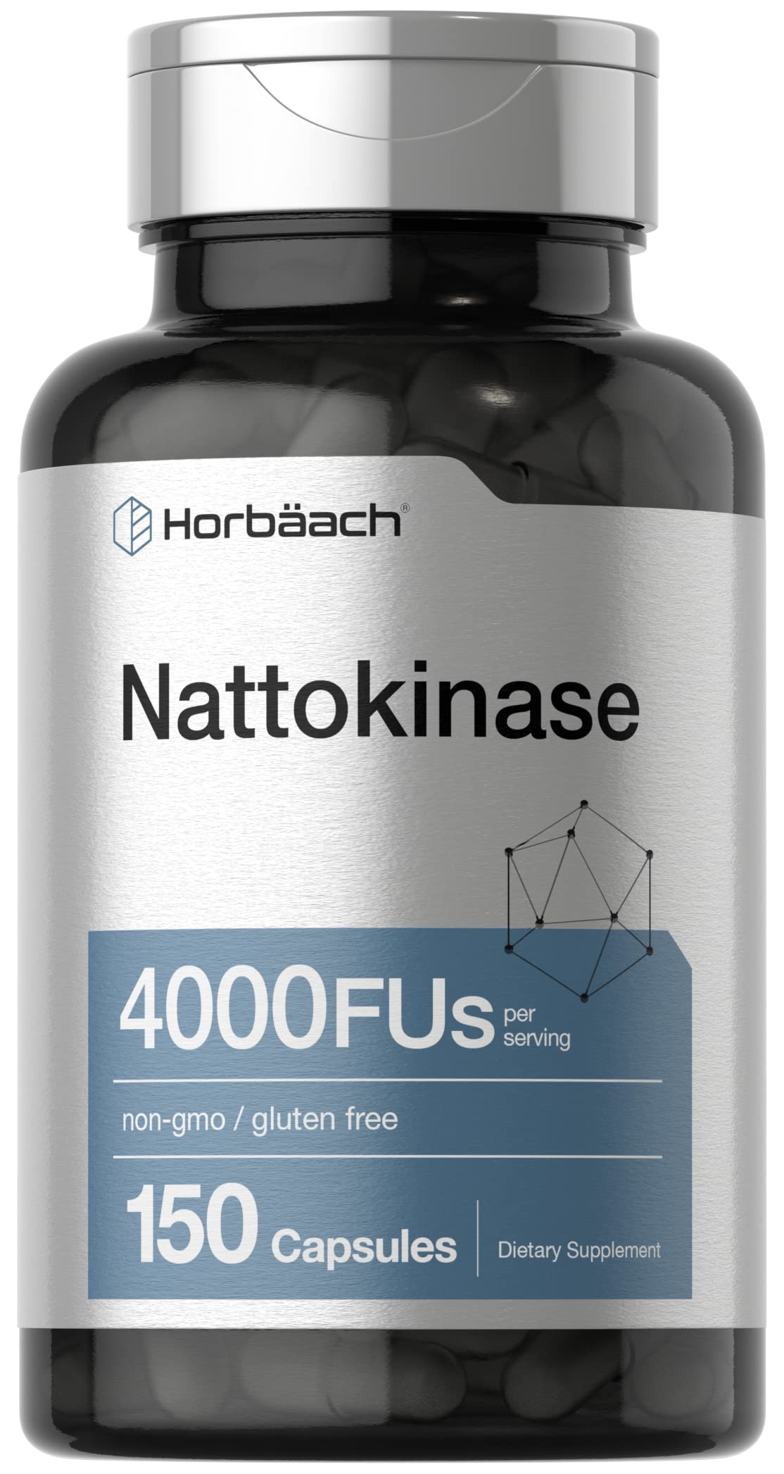 Horbäach frasco frontal mostrando 150 cápsulas y claridad de etiqueta