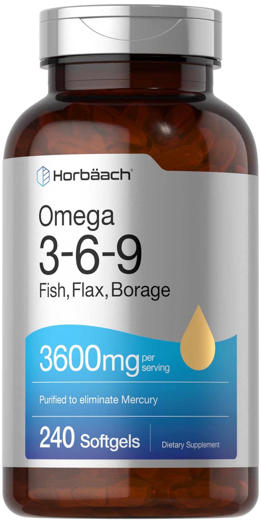 Horbäach front packaging showing product name and 240 softgels benefits