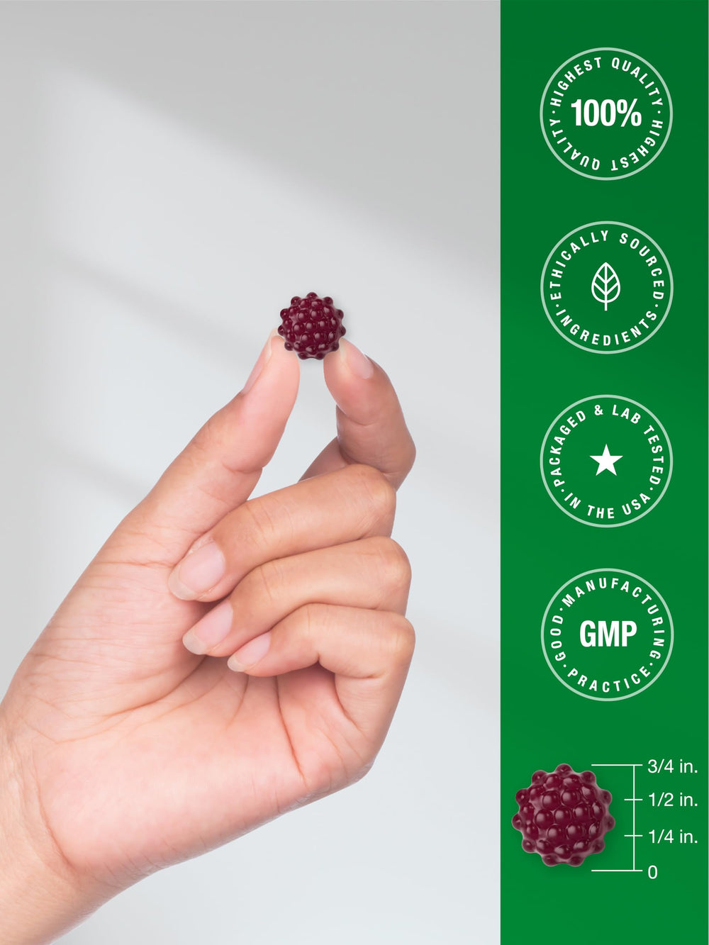 Horbäach persona tomando gomita en rutina matutina para conveniencia