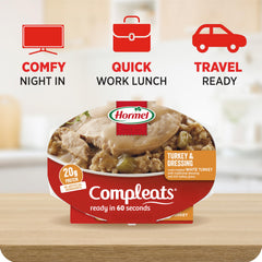 HORMEL COMPLEATS bandeja apta microondas lista para calentar rápidamente