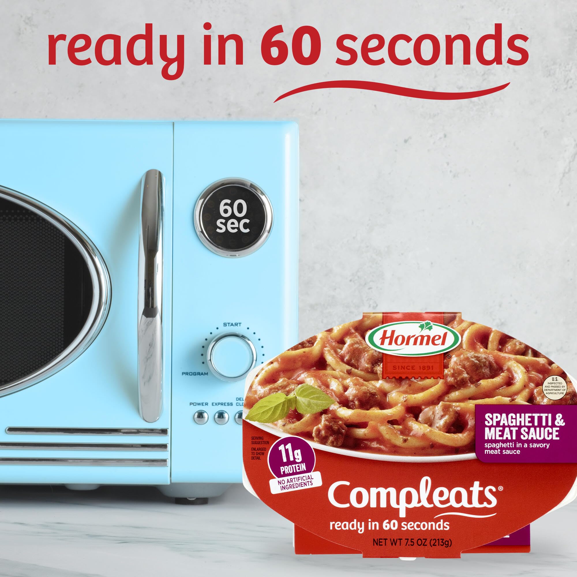 Hormel Compleats detalle de etiqueta con ingredientes reconocibles y claros