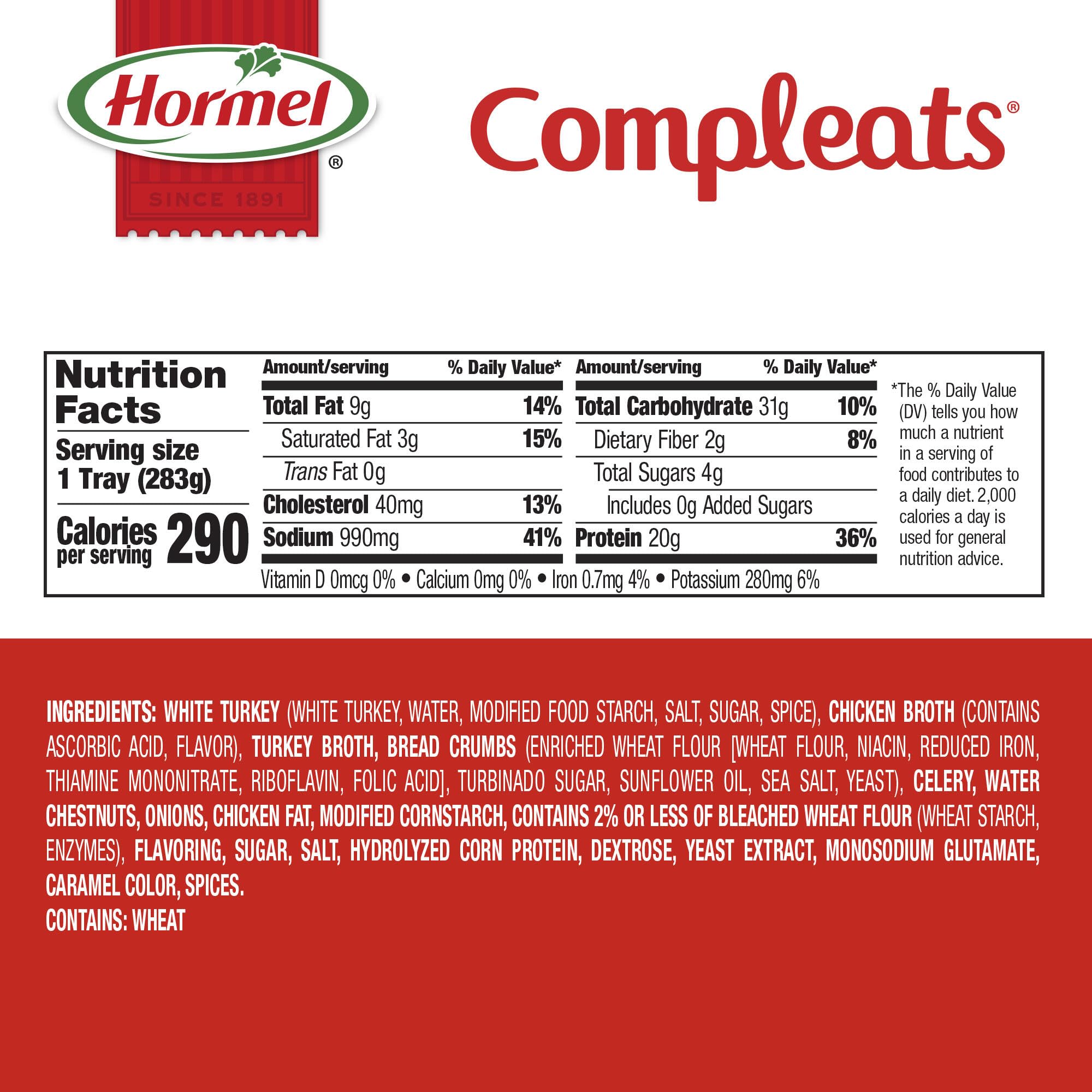 HORMEL COMPLEATS bandeja en microondas en uso, calienta rápido en 60 segundos