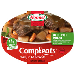 HORMEL COMPLEATS frente del empaque mostrando conveniencia y marca