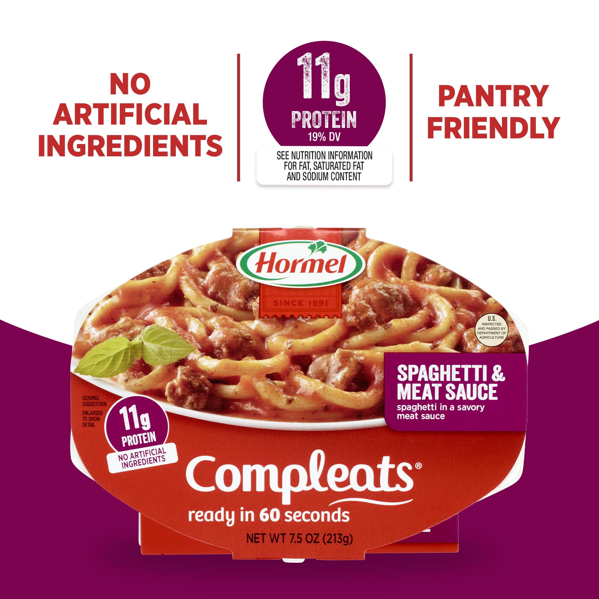 Hormel Compleats servido en plato listo para comer como cena rápida