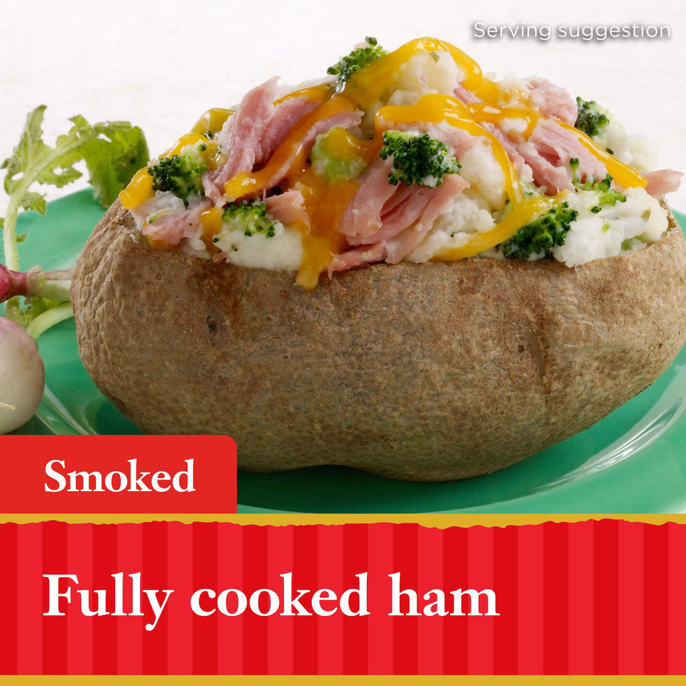 HORMEL trozos de jamón cerca, textura recortada y lista para usar