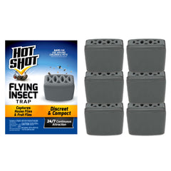 HOT SHOT trampa frontal con empaque visible y beneficio de captura continua