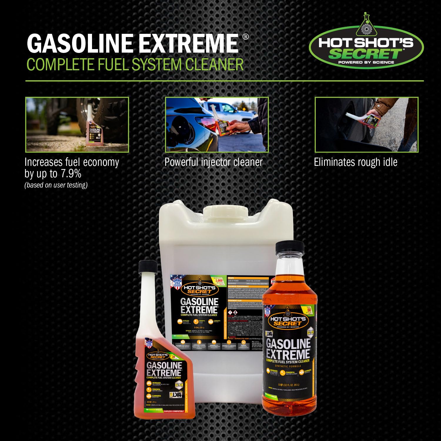 Hot Shot's Secret textura del líquido concentrado evidencia fórmula potente limpiadora