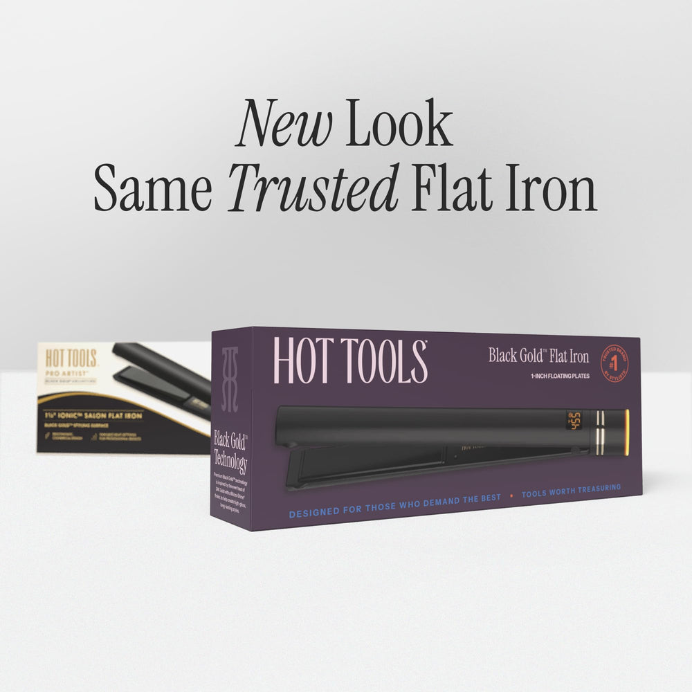 Hot Tools comparación de tamaño con mano para ver la medida de 1 1/4 pulgada