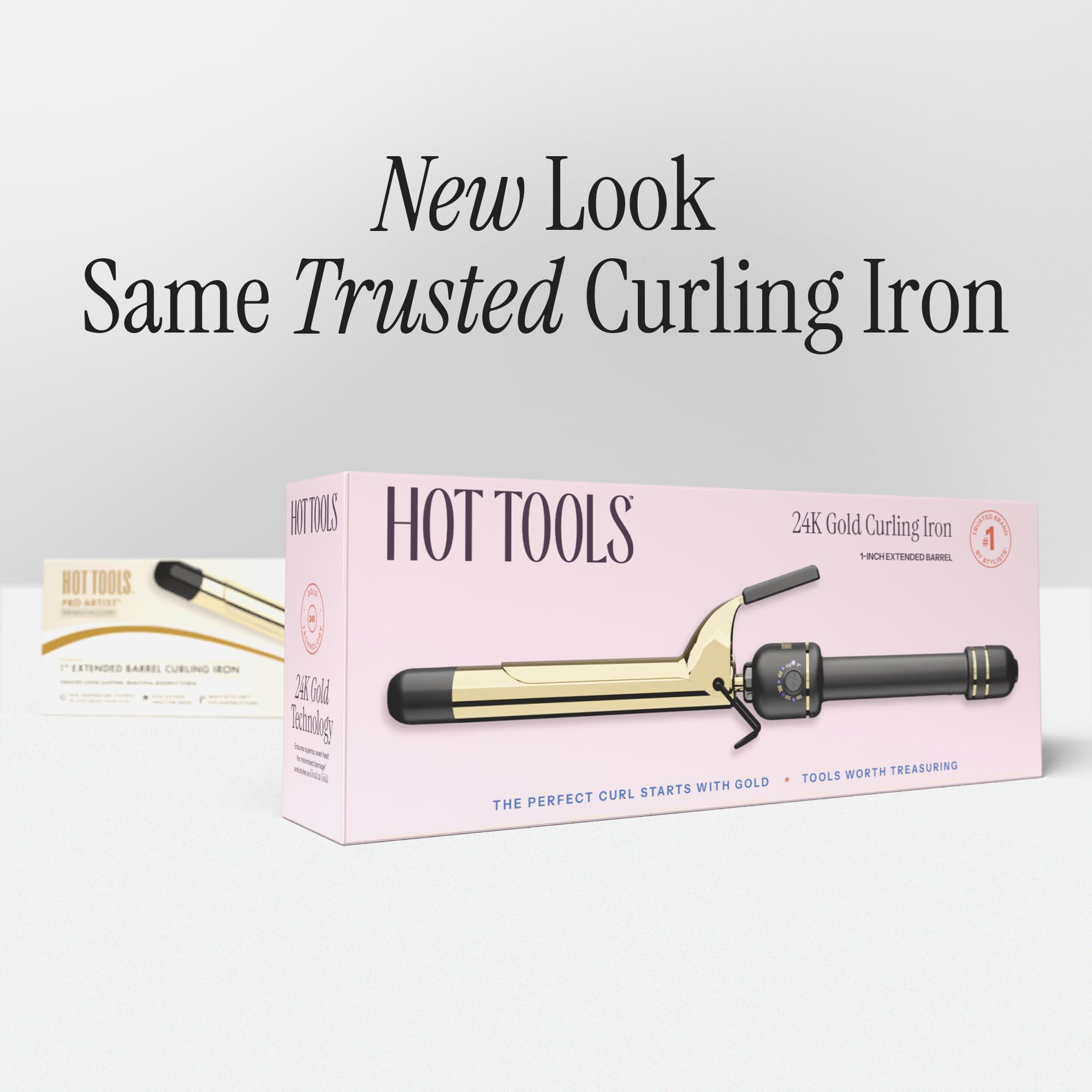 Hot Tools estilizado en ambiente de peinado mostrando resultado glamuroso