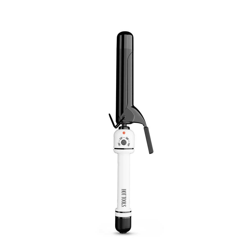 HOT TOOLS vista frontal del rizador profesional, resultado de rizos rápidos