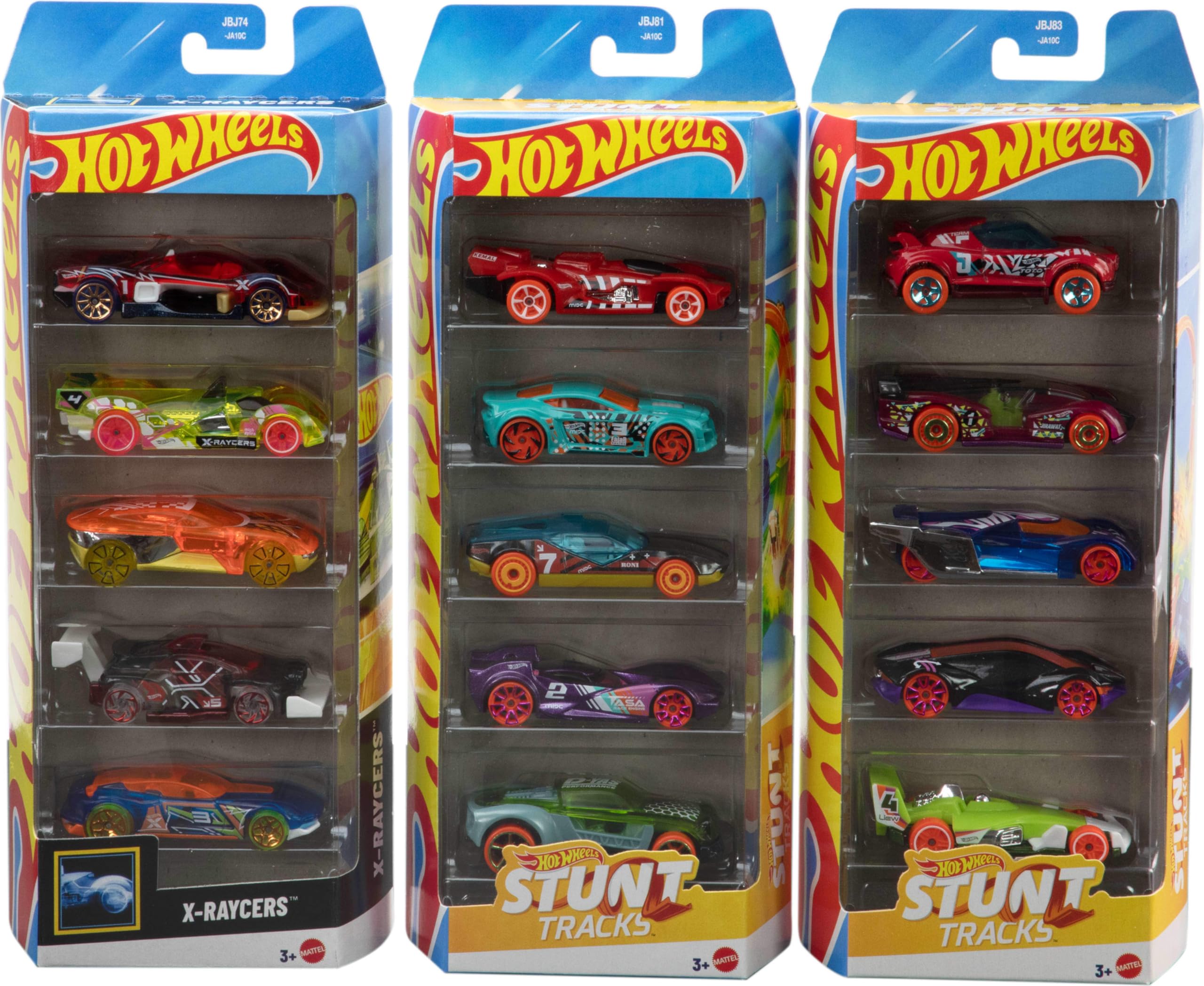 Hot Wheels paquete frontal mostrando 15 vehículos para variedad de juego