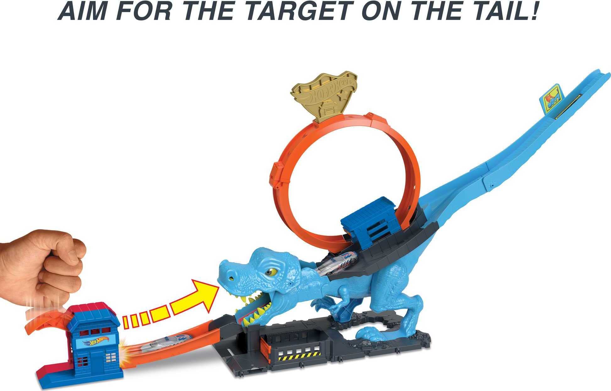 Hot Wheels lanzador y loop de 9 pulgadas listo para impulsar el coche
