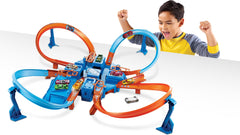 Hot Wheels rampa alimentadora con coche 1:64 lista para lanzar emoción
