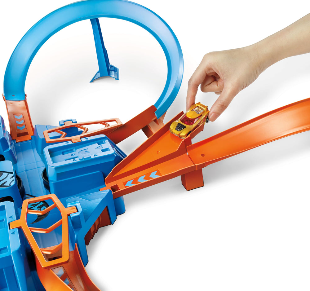 Hot Wheels close-up de textura y encajes que facilitan montaje rápido