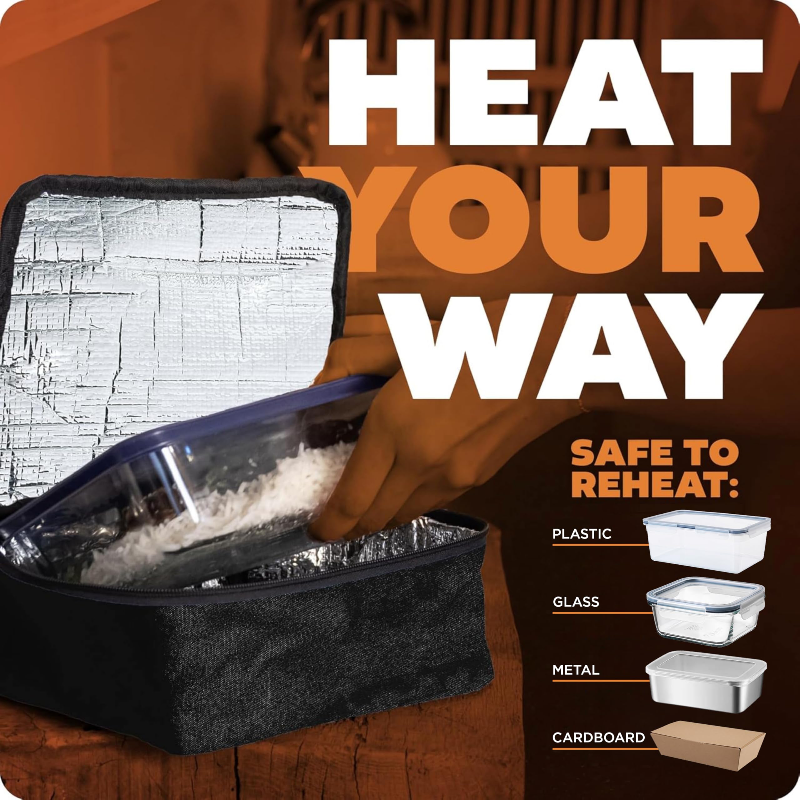 HOTLOGIC Mini abierto con platos calientes listo para comer al instante