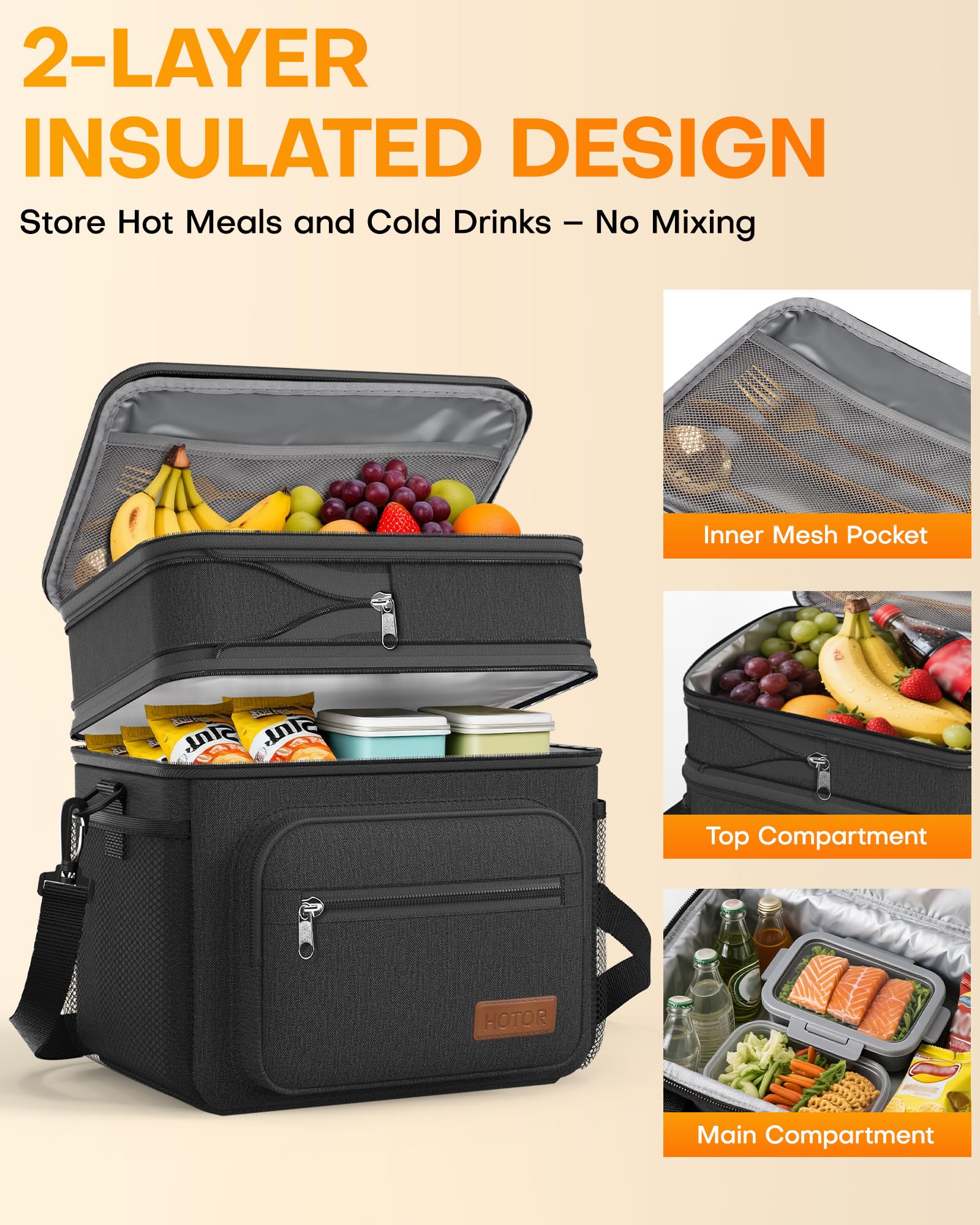 HOTOR bolsa llevada con correa ajustable para transporte cómodo