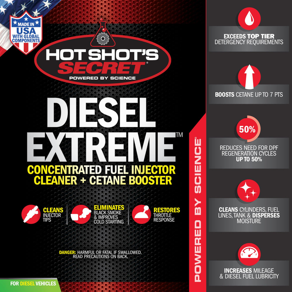 Hot Shot's Secret vertido en depósito para limpieza y protección del sistema