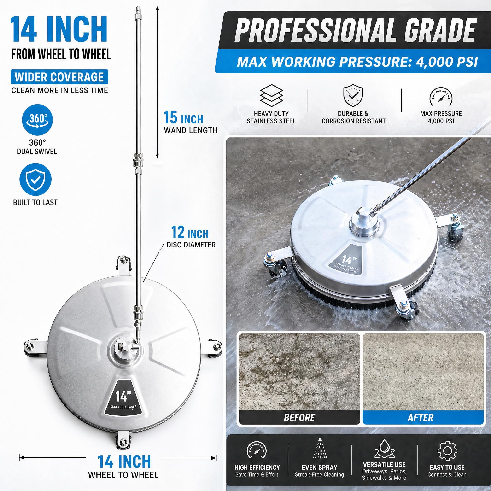Hourleey close-up stainless steel body highlighting durable corrosion resistance