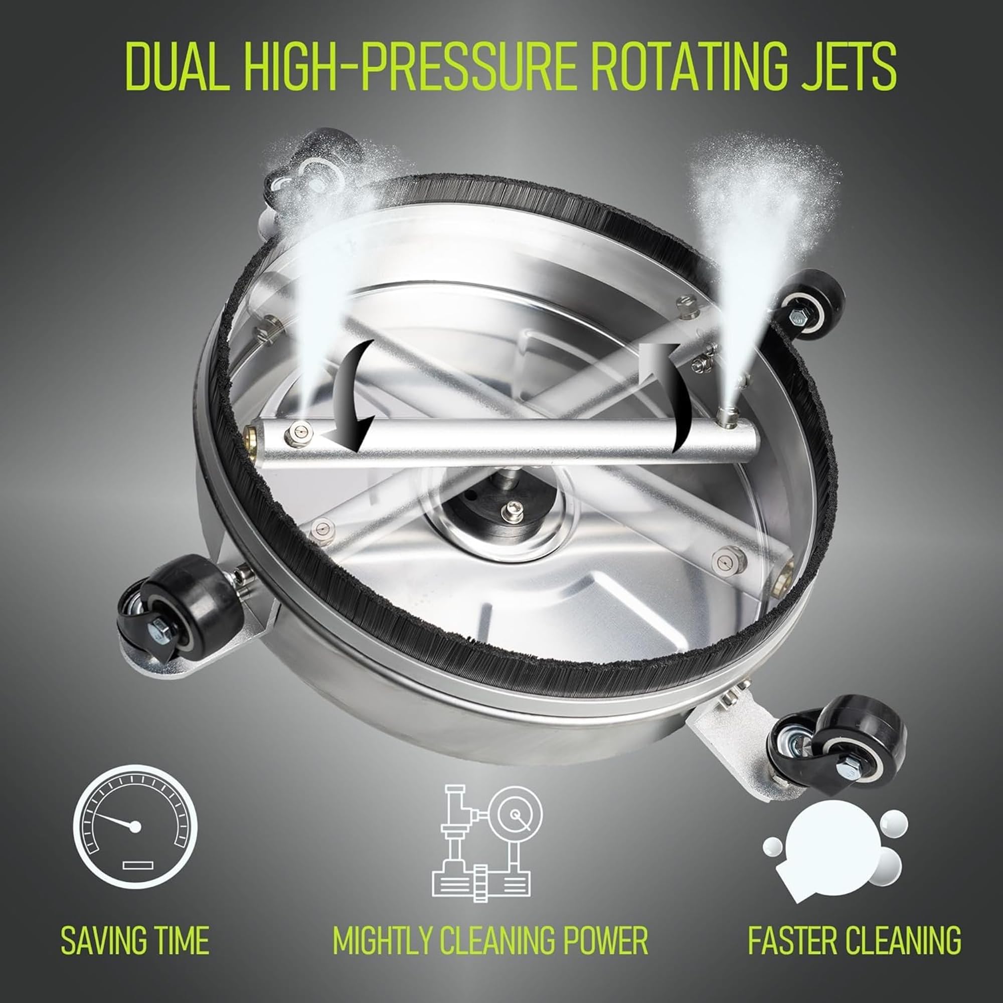 Hourleey wheels and bearing closeup offering smooth maneuverability benefit