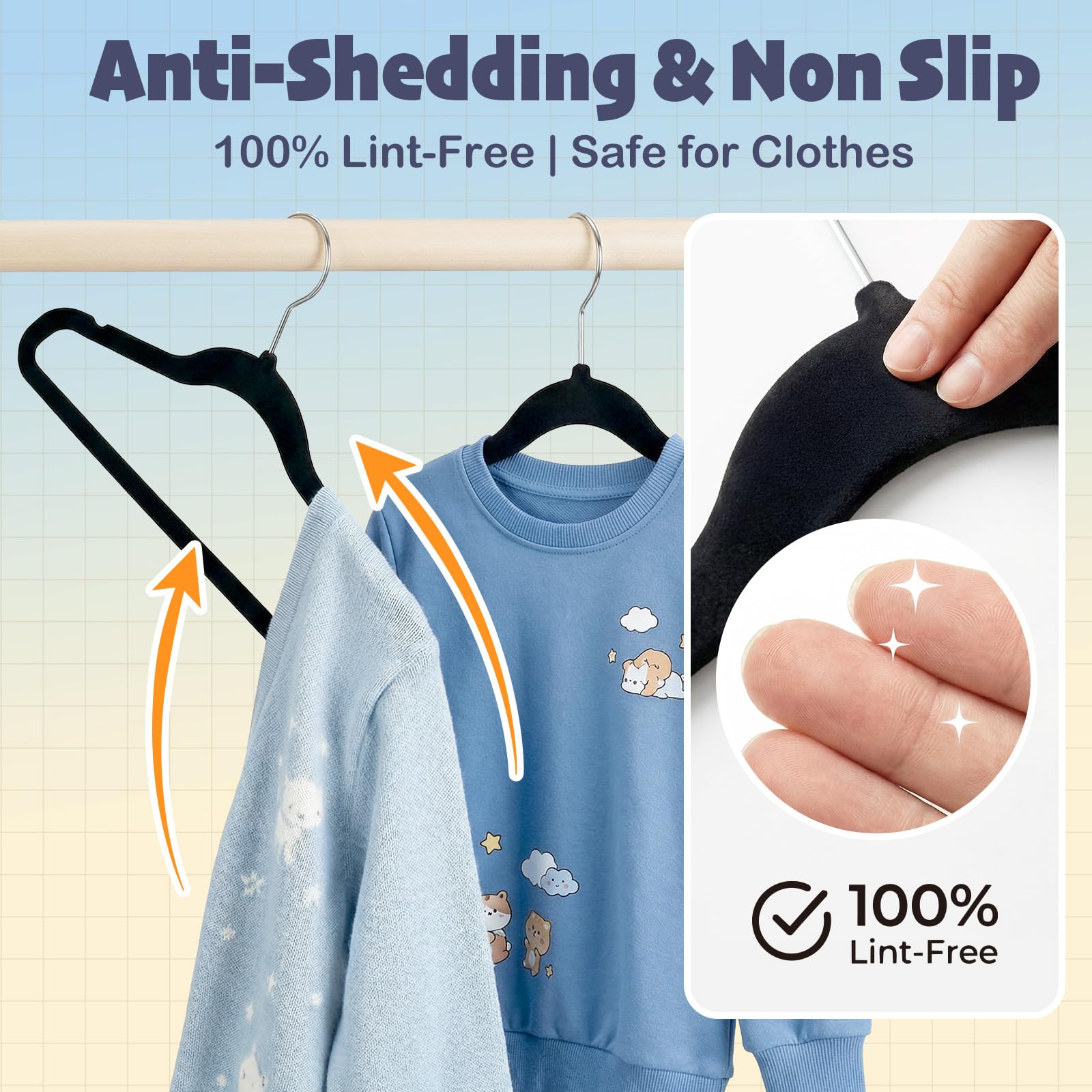 HOUSE DAY percha con ropa infantil, sujeta prendas sin marcas