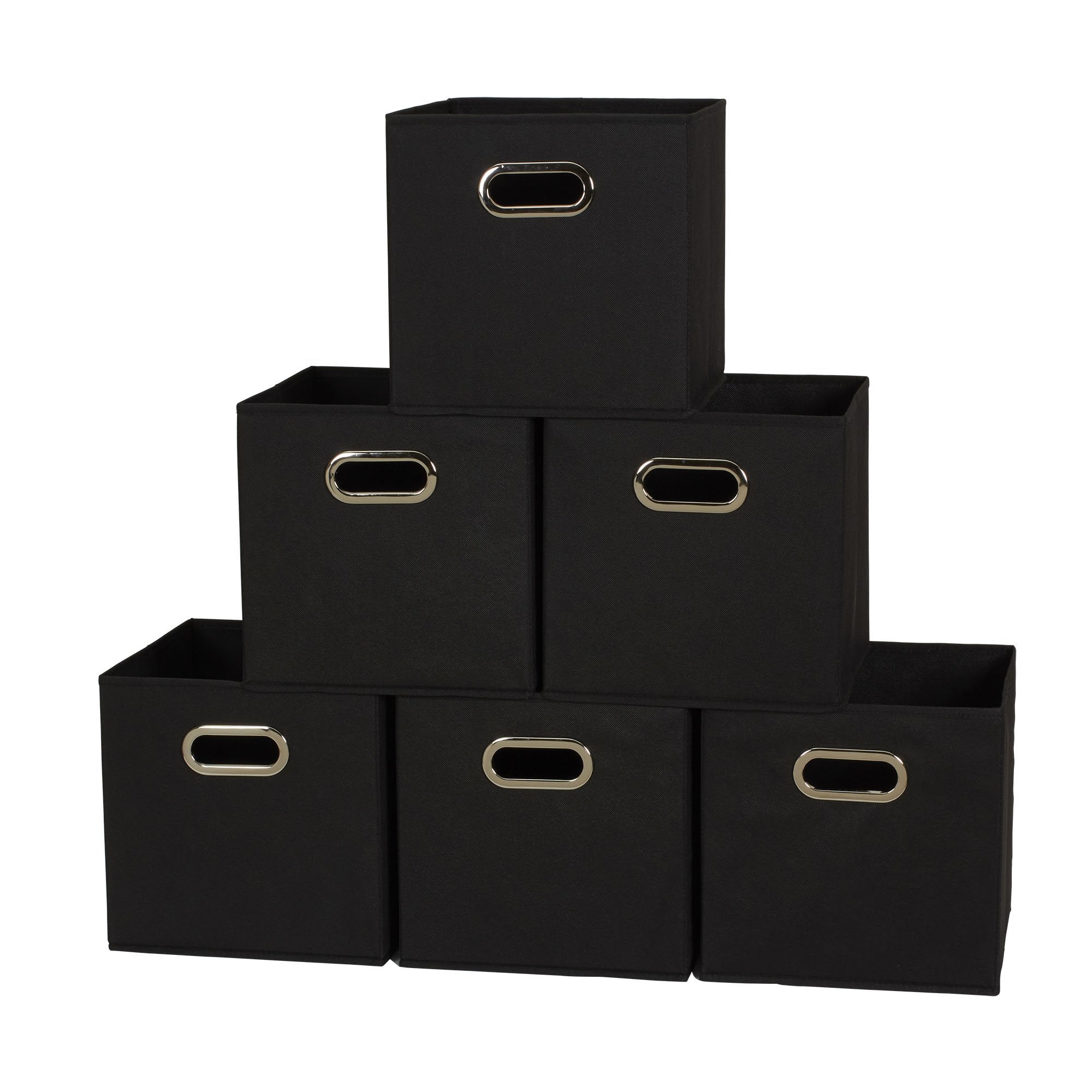Household Essentials vista frontal del pack de seis cajas, ahorro de espacio
