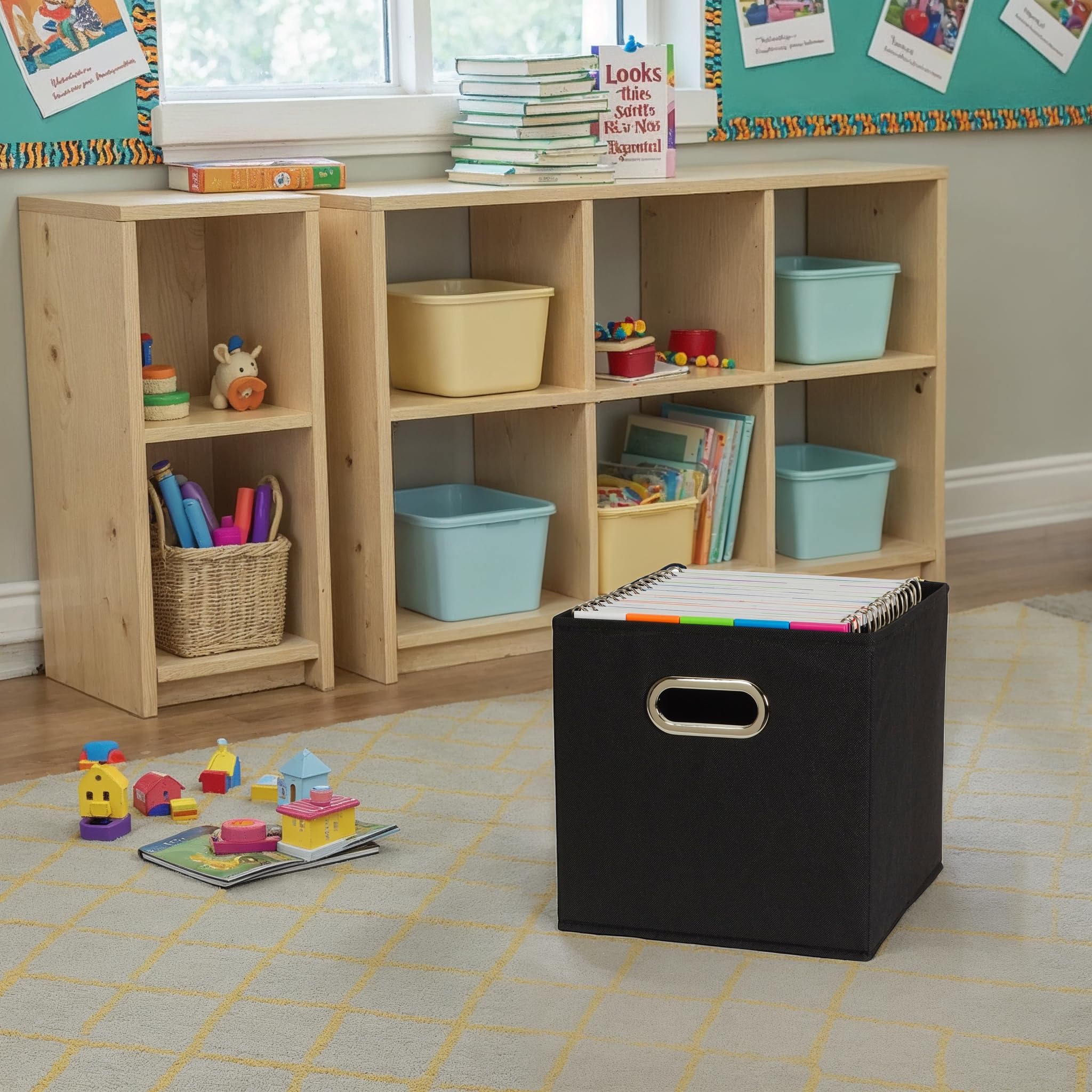Household Essentials cajas plegadas guardadas, almacenaje compacto
