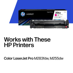 HP 206A magenta embalaje original, protección durante transporte