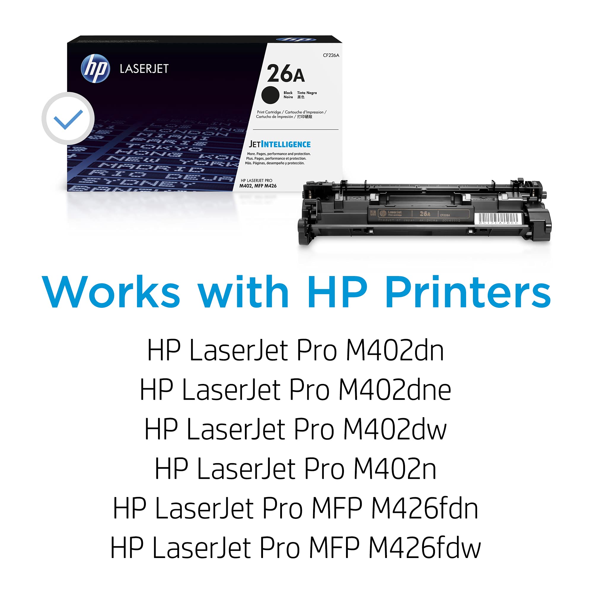 HP cartucho detalle del tóner con textura y garantía de calidad