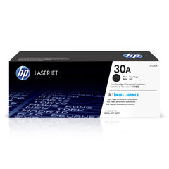 HP 30A front packaging showing cartridge and compatibility for clear purchase decision