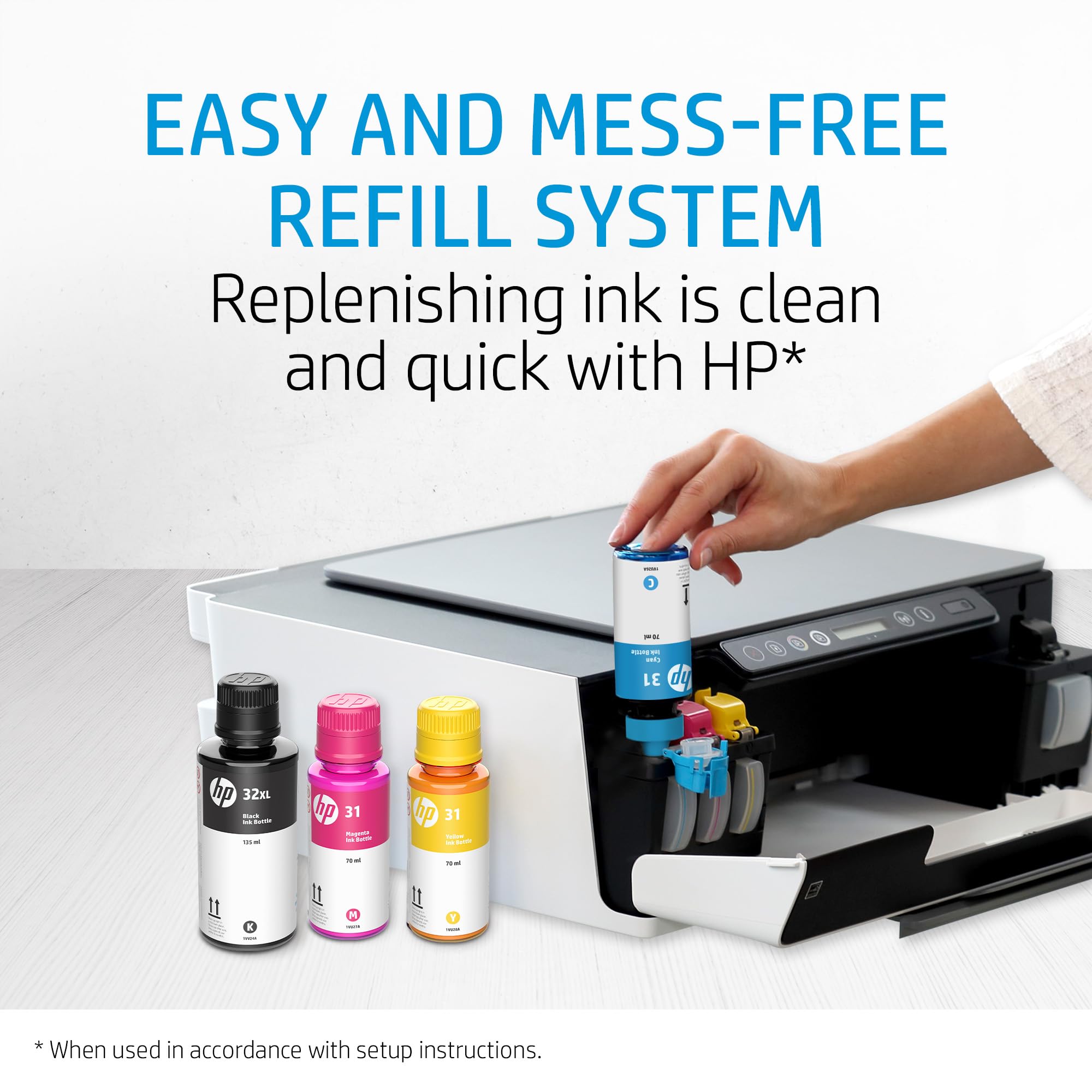 HP 32XL black printed page sample showing crisp black text