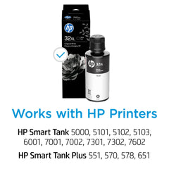 HP 32XL black bottle refilling Smart Tank Plus printer quickly
