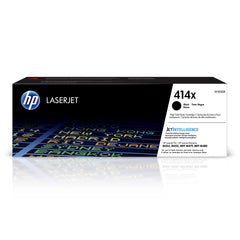 HP cartucho 414X frontal mostrando diseño y rendimiento confiable