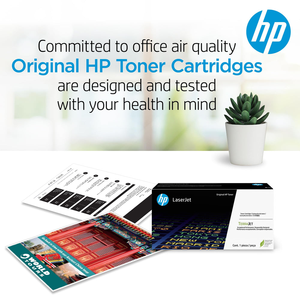 HP hoja impresa con 414X mostrando texto nítido y consistencia