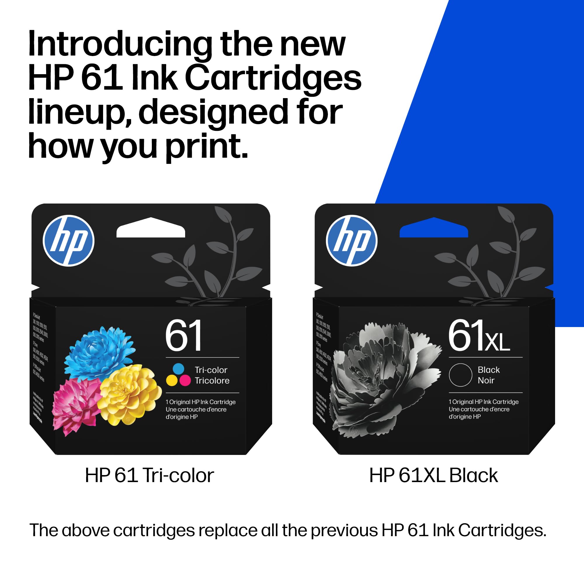 HP cartucho 61 instalado en impresora para una impresión rápida y sin complicaciones