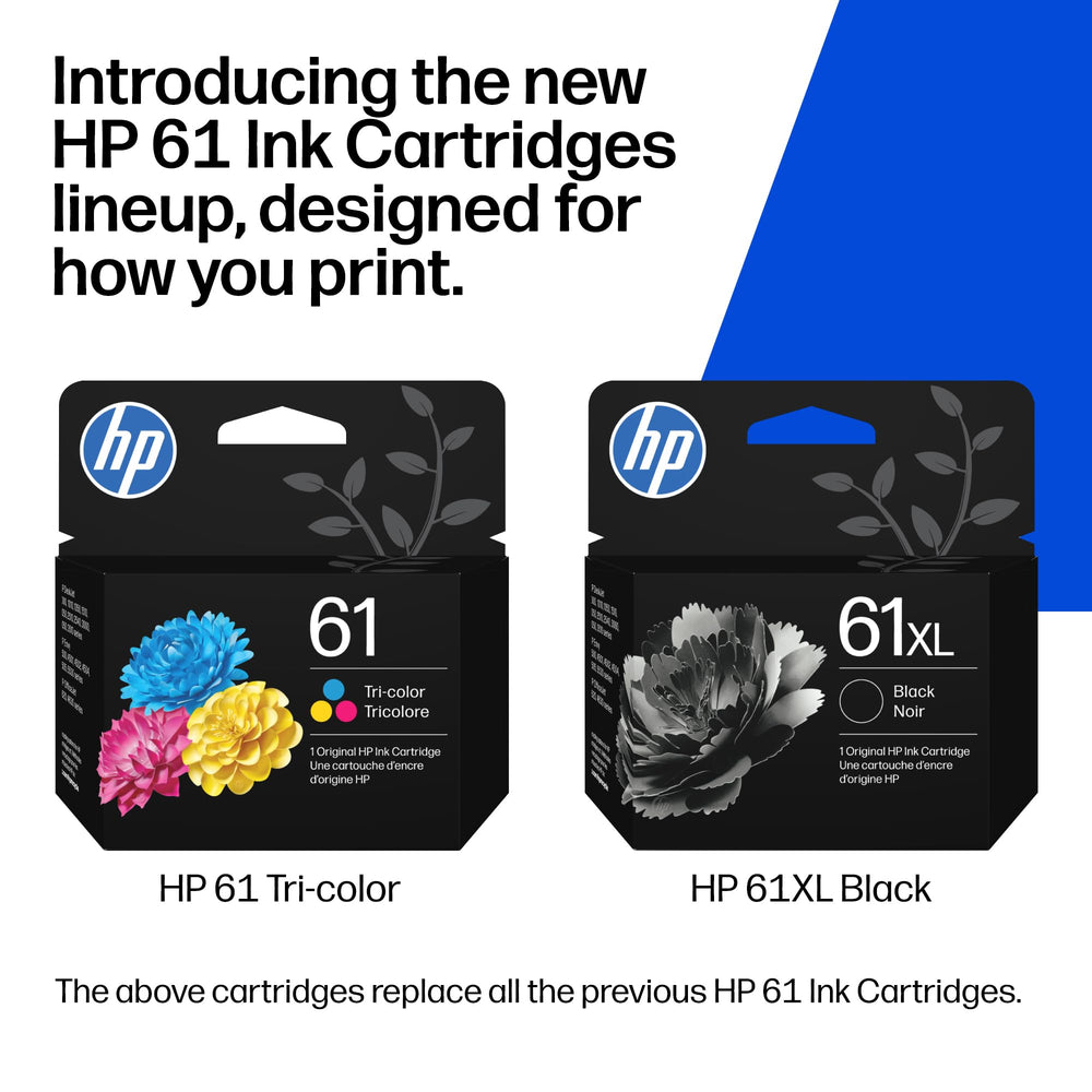 HP cartucho 61 instalado en impresora para una impresión rápida y sin complicaciones