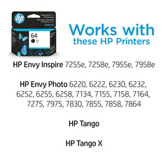 HP 64 cartridge close-up of nozzle showing precise ink delivery benefit