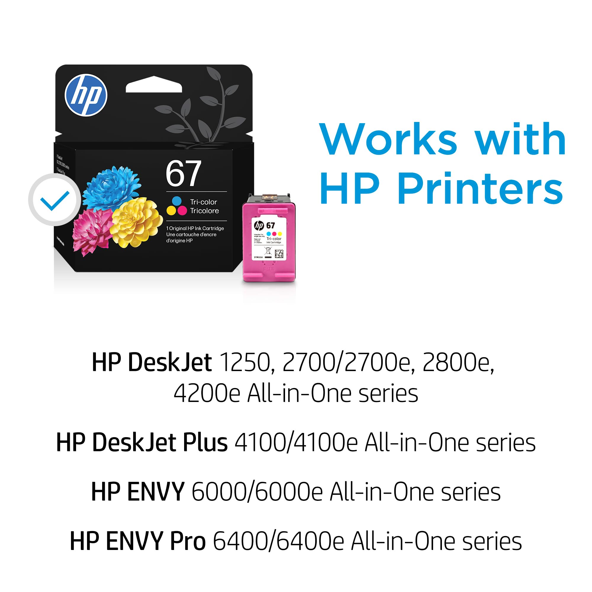 HP 67 caja y empaque variable mostrando que es original HP y listo para usar