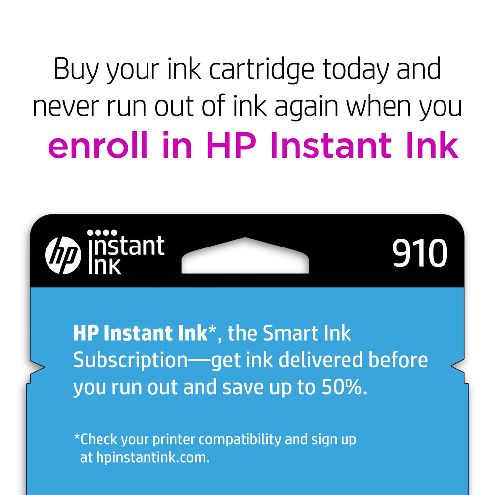 HP cartucho 910 demostrando tono cian brillante en papel, mejora la reproducción de color